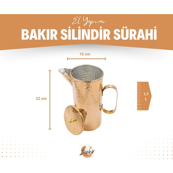 BAKIR SÜRAHİ SİLİNDİR ÇEKİÇ DÖVME MODEL