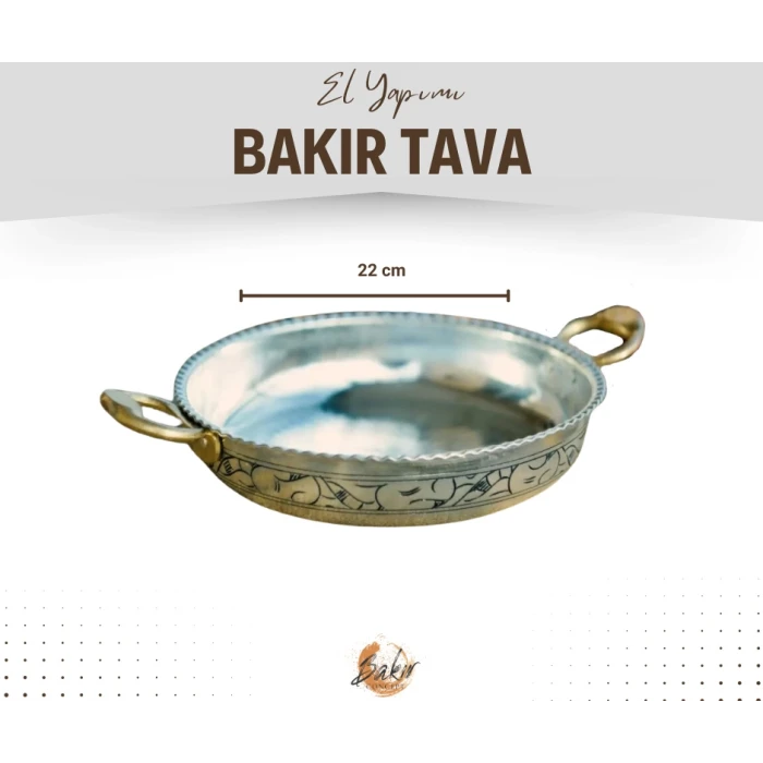 BAKIR TAVA OYMA NAKIŞLI FIRFIRLI MODEL 22CM