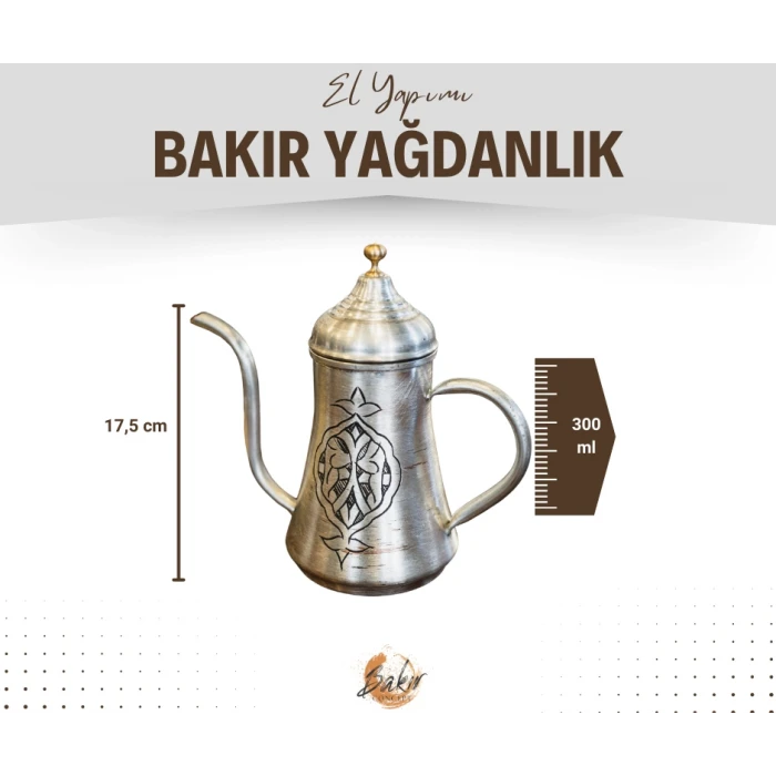 BAKIR YAĞDANLIK OTANTİK İŞLEMELİ MODEL GÜMÜŞ RENK NO:1