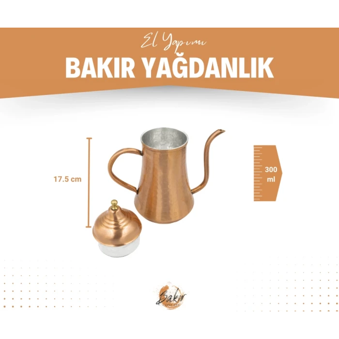 BAKIR YAĞDANLIK OTANTİK MODEL MAT BAKIR RENK NO1