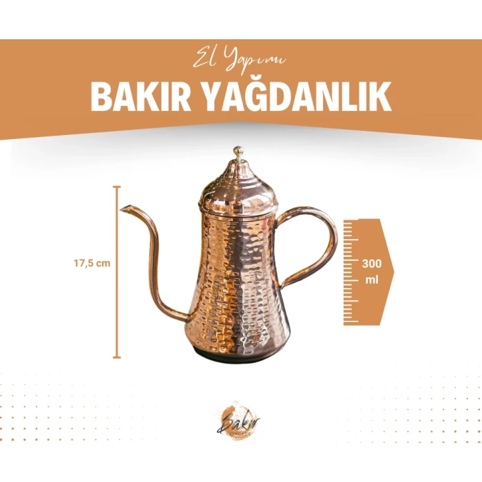 BAKIR YAĞDANLIK OTANTİK MODEL PARLAK BAKIR RENK NO1