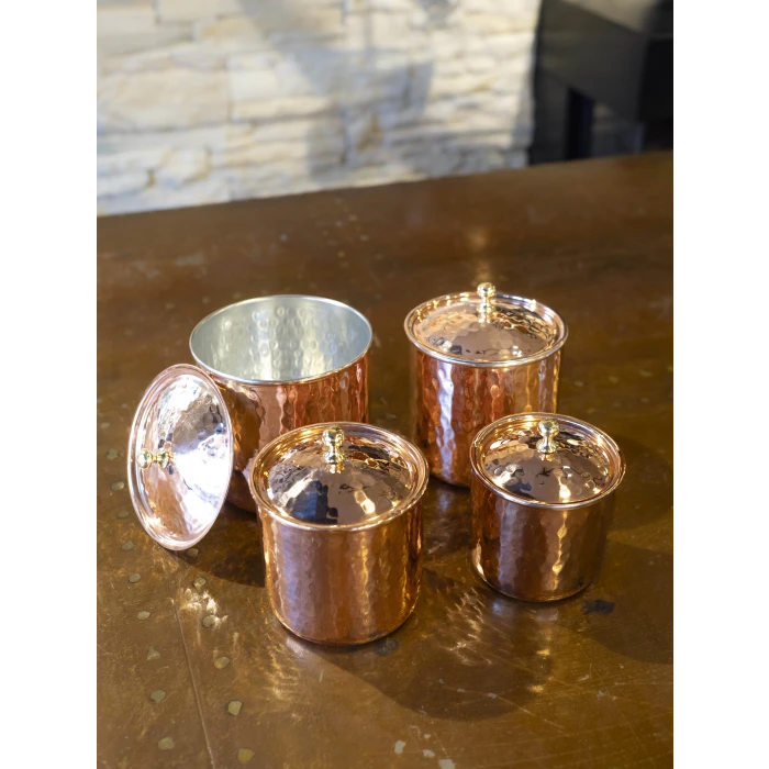 BAKIR BAHARAT TAKIMI ÇEKİÇ DÖVMELİ BAKIR RENK (4LÜ)