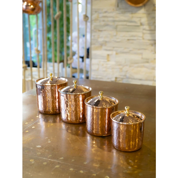 BAKIR BAHARAT TAKIMI ÇEKİÇ DÖVMELİ BAKIR RENK (4LÜ)