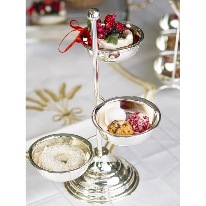 GÜMÜŞ KAPLAMA ÇEREZLİK 3 KASELİ