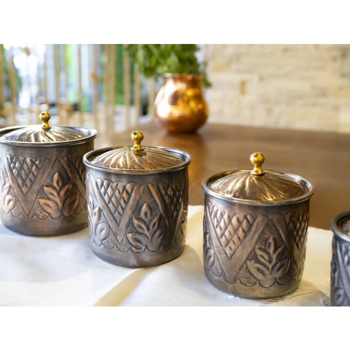 BAKIR BAHARAT TAKIMI DESEN KAKMALI MODEL OKSİT RENK (4LÜ)