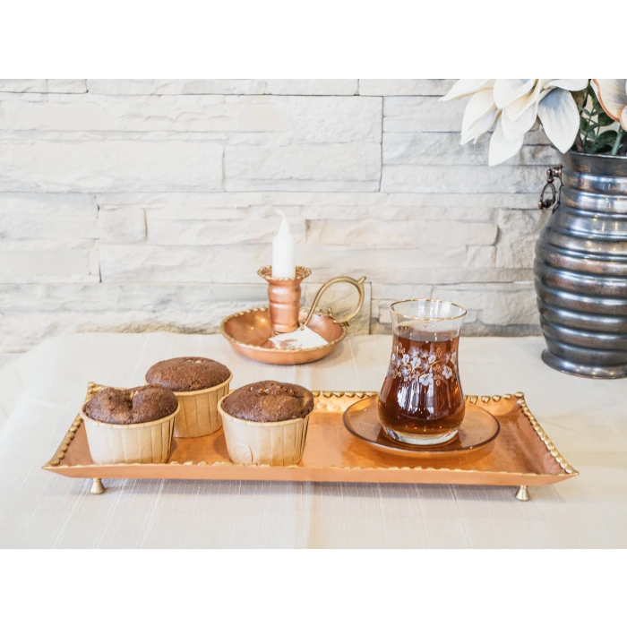 BAKIR TEPSİ ERİTME BATON MODEL MAT BAKIR RENK