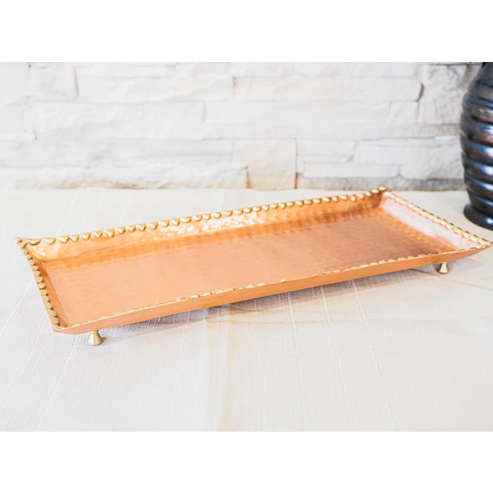 BAKIR TEPSİ ERİTME BATON MODEL MAT BAKIR RENK