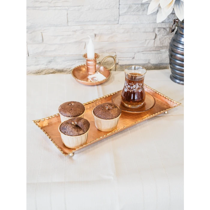 BAKIR TEPSİ ERİTME BATON MODEL MAT BAKIR RENK