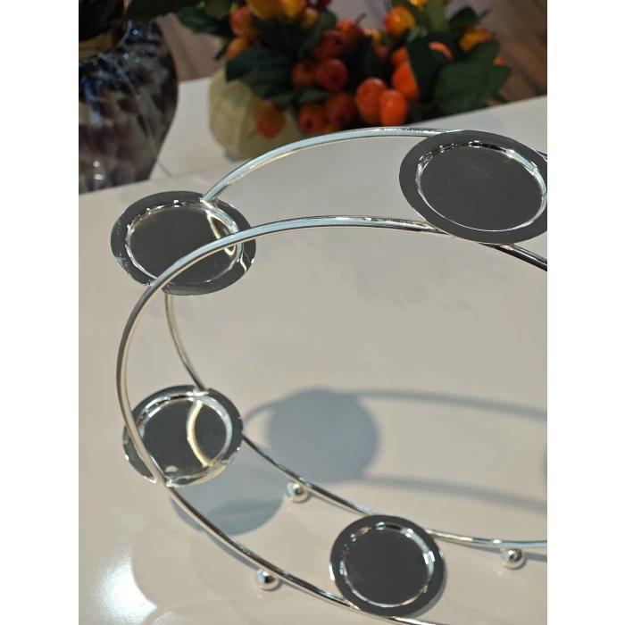 GÜMÜŞ KAPLAMA DÖNME DOLAP MAKARONLUK