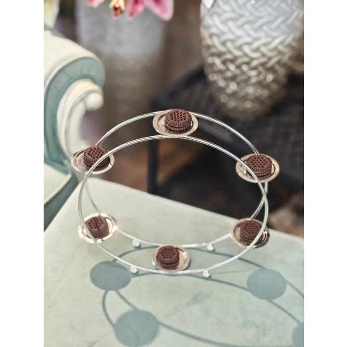 GÜMÜŞ KAPLAMA DÖNME DOLAP MAKARONLUK