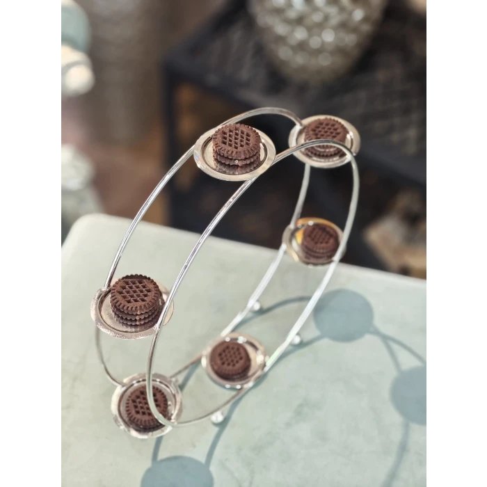 GÜMÜŞ KAPLAMA DÖNME DOLAP MAKARONLUK