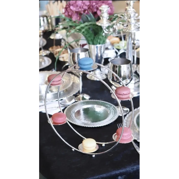 GÜMÜŞ KAPLAMA DÖNME DOLAP MAKARONLUK