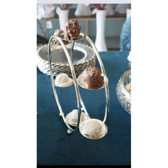 GÜMÜŞ KAPLAMA DÖNME DOLAP MAKARONLUK