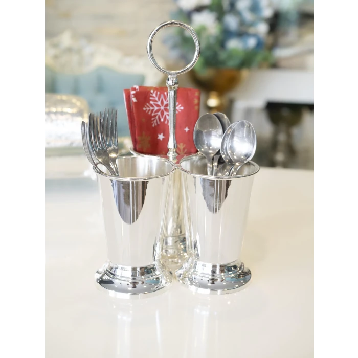 GÜMÜŞ KAPLAMA KAŞIKLIK 3 HAZNELİ