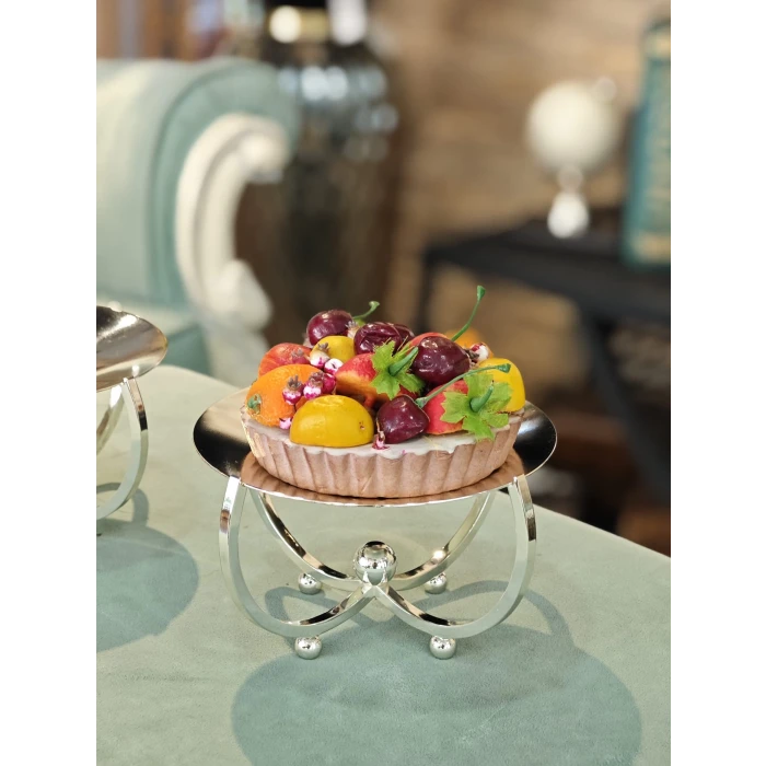 GÜMÜŞ KAPLAMA STANDLI SUNUMLUK