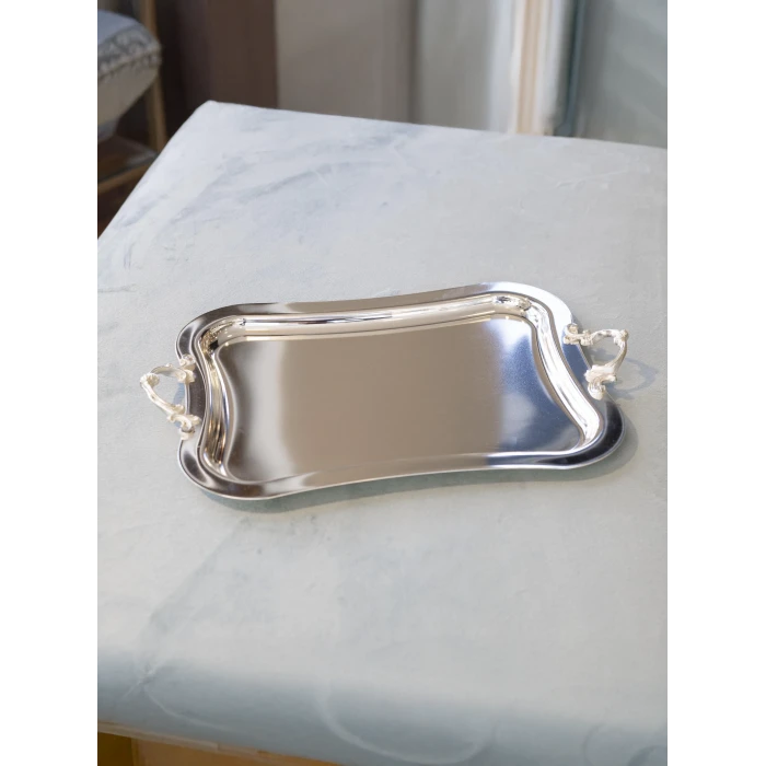 GÜMÜŞ KAPLAMA SUNUM TEPSİ MİNİ İTALYAN MODEL NO1 (21 cm)