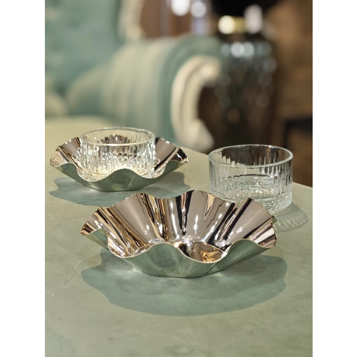 GÜMÜŞ KAPLAMA SUNUMLUK MARUL KASE MODELİ