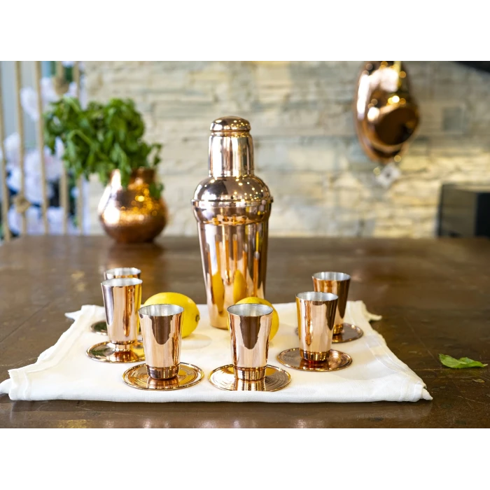 BAKIR SHOT BARDAĞI MEKSİKA MODEL BAKIR RENK 2Lİ