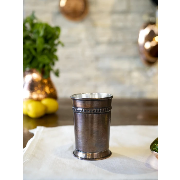 Bakır Bardak Julep Kokteyl Model Oksit Renk 2li
