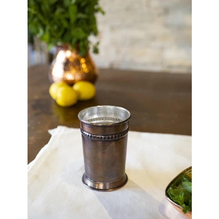 Bakır Bardak Julep Kokteyl Model Oksit Renk 2li