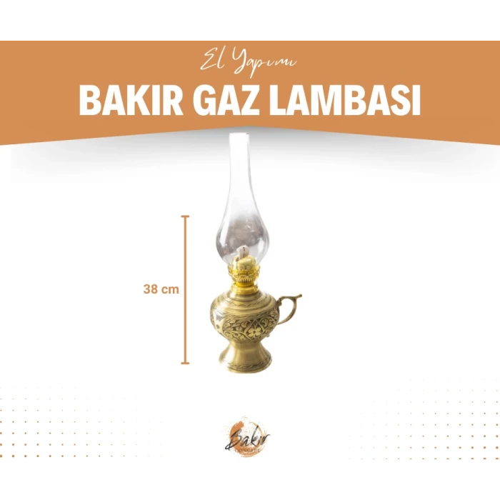 PİRİNÇ GAZ LAMBASI OYMA İŞLEMELİ MODEL