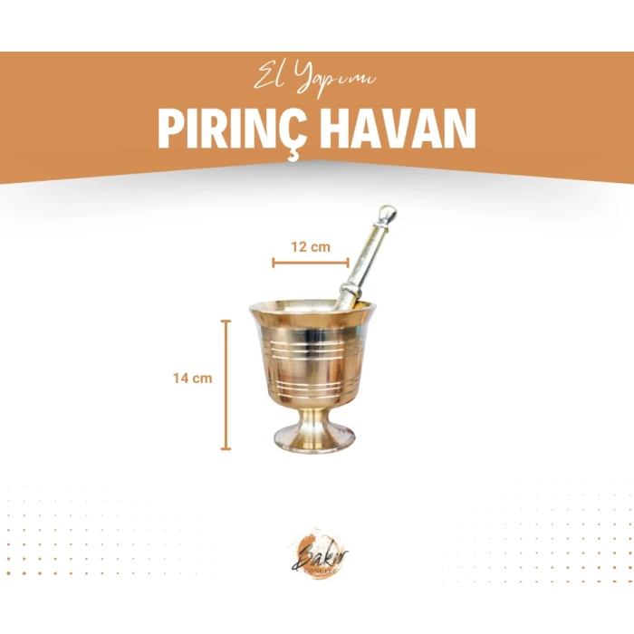 Pirinç Havan 14 CM