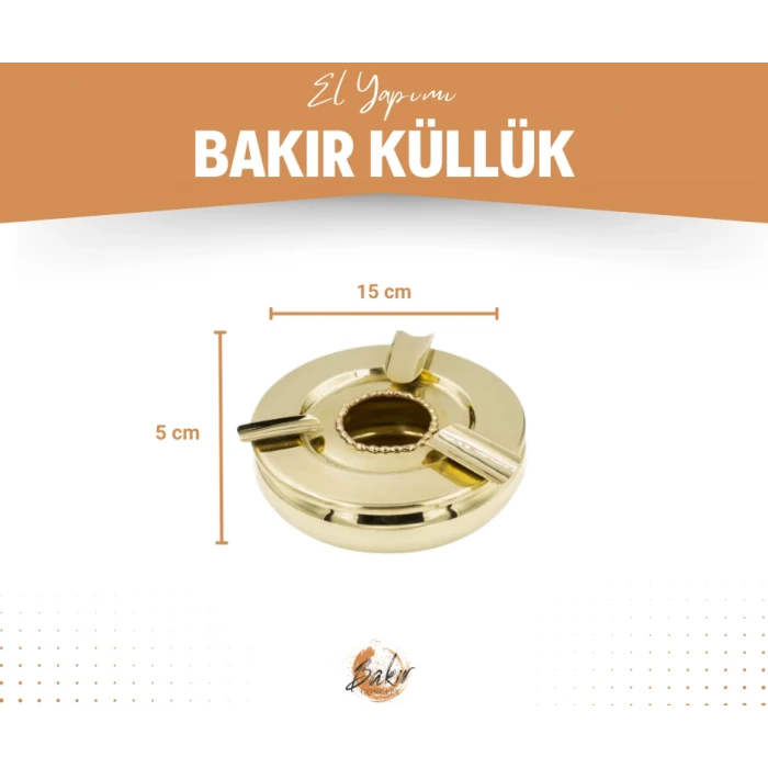 Pirinç Puro Küllük Lüks Eritmeli Model No:2 Gold Renk