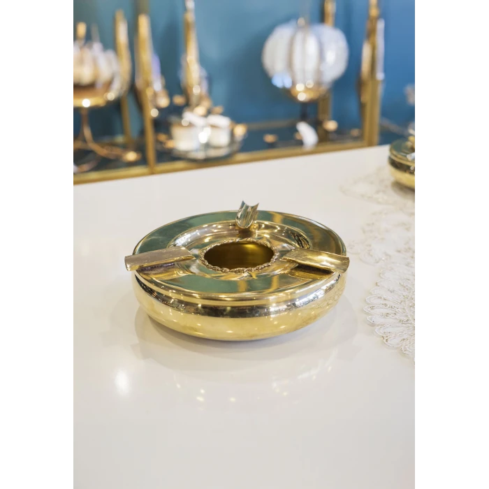 Pirinç Puro Küllük Lüks Eritmeli Model No:2 Gold Renk