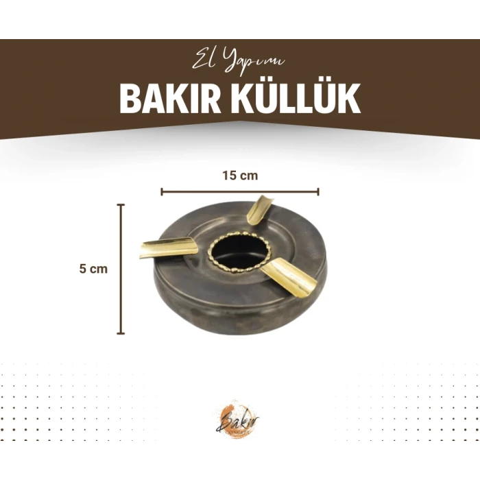 Pirinç Puro Küllük Lüks Eritmeli Model No:2 Siyah Oksit Renk