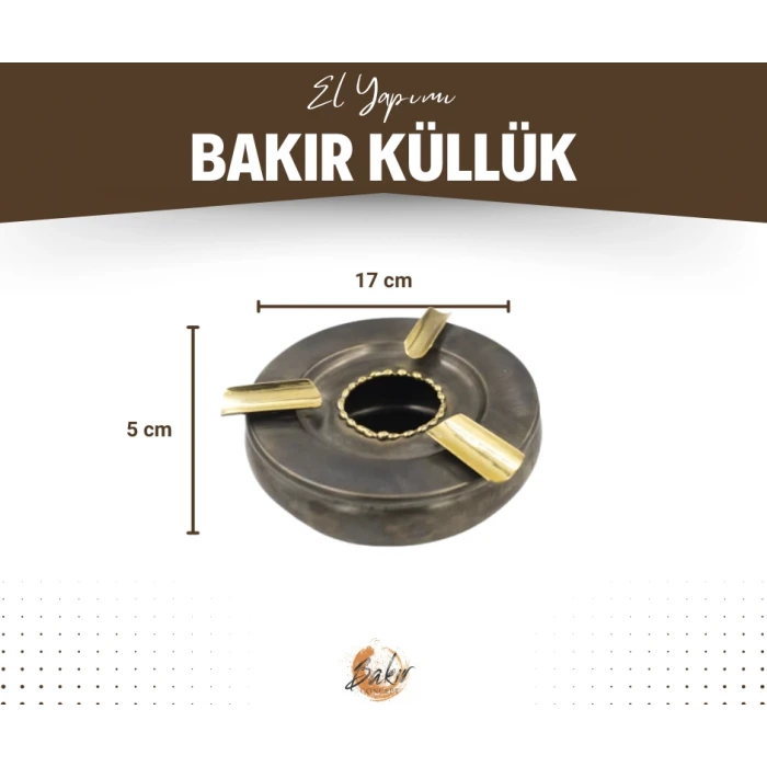 Pirinç Puro Küllük Lüks Eritmeli Model No:3 Siyah Oksit Renk