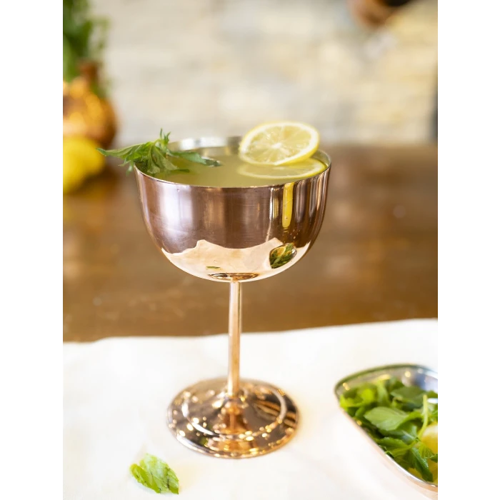 BAKIR ŞARAP KADEHİ (2li) BAKIR RENK