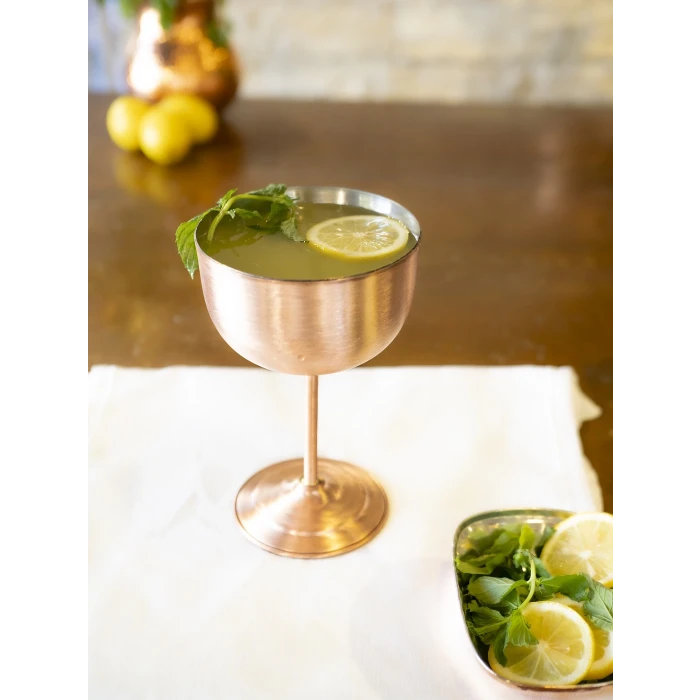 BAKIR ŞARAP KADEHİ MAT BAKIR RENK