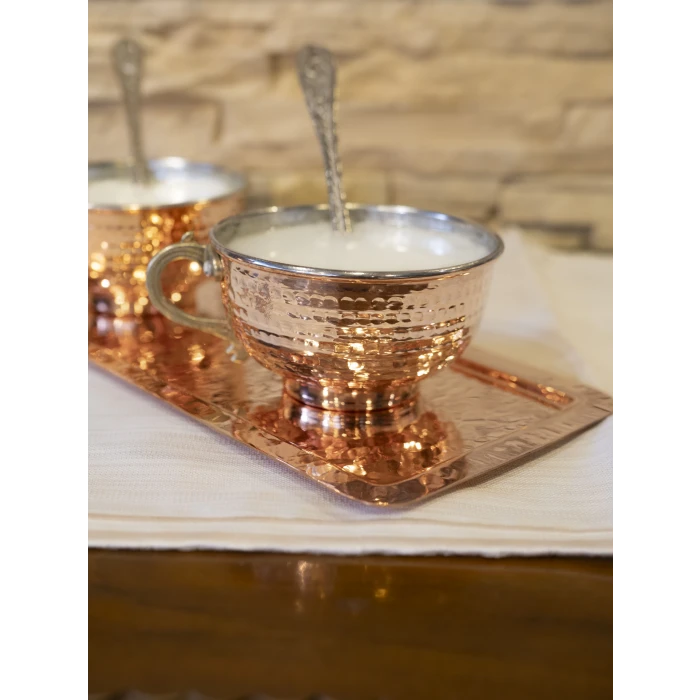 BAKIR AYRAN TASI TEK KULPLU ÇEKİÇ DÖVMELİ PARLAK RENK (2 ADET)