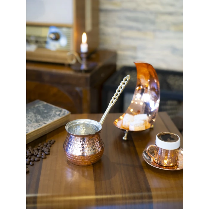 BAKIR CEZVE TOMBAK İNCE MODEL 3 KİŞİLİK CEZVE