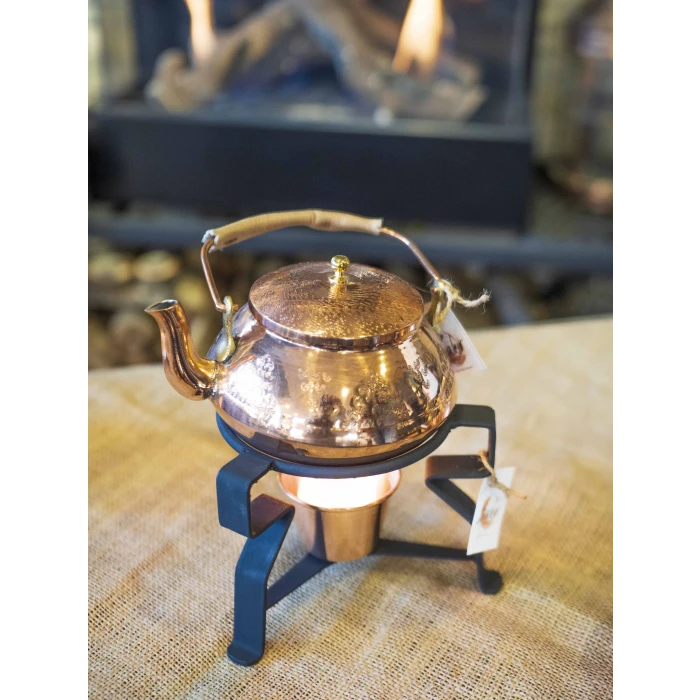 BAKIR ZEN DEMLİK YAPRAK DESENLİ PARLAK BAKIR RENK NO1