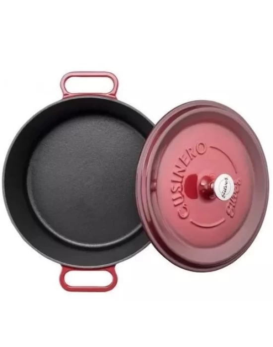 SİLVER CUSİNERO DÖKÜM DERİN TENCERE 28 CM BORDO