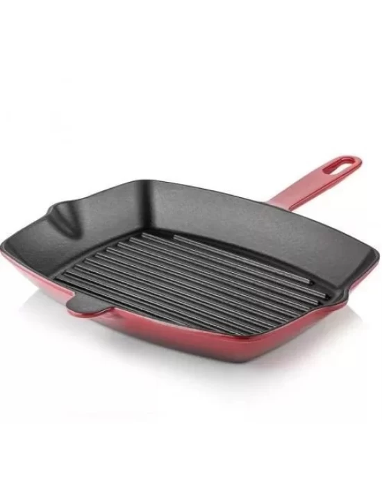 Silver Döküm Izgara Tava 26x32 cm Bordo