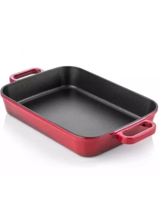 Silver Döküm Tepsi Çok Amaçlı 22x30 cm Bordo