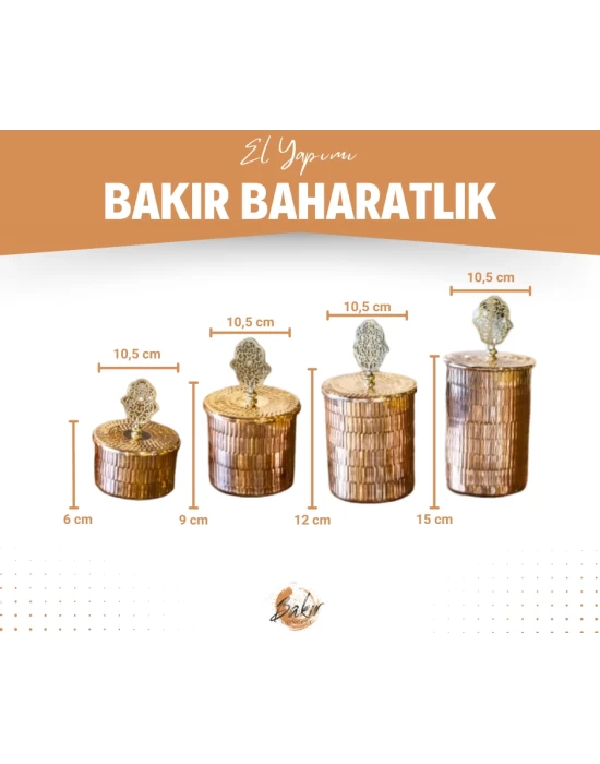 BAKIR BAHARAT TAKIMI 4 LÜ TIRTIKLI MODEL BAKIR RENK