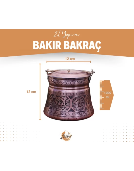 BAKIR BAKRAÇ OYMA NAKIŞLI 1LT MAT BAKIR RENK