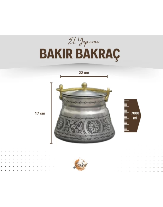 BAKIR BAKRAÇ OYMA NAKIŞLI 7LT (İÇ-DIŞ KALAY)