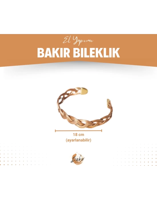 Bakır Bileklik Freesia mat bakır renk