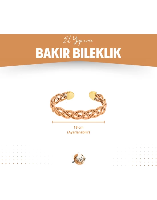 Bakır Bileklik Tilia Mat Bakır Renk