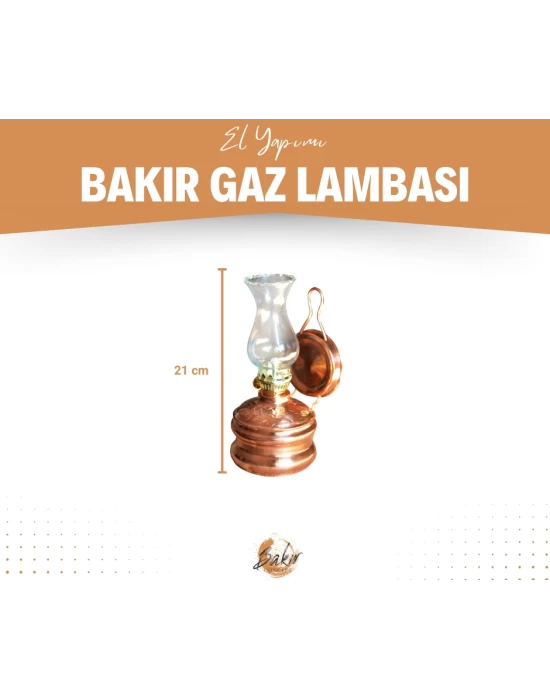 BAKIR GAZ LAMBASI KÜÇÜK BOY BAKIR RENK