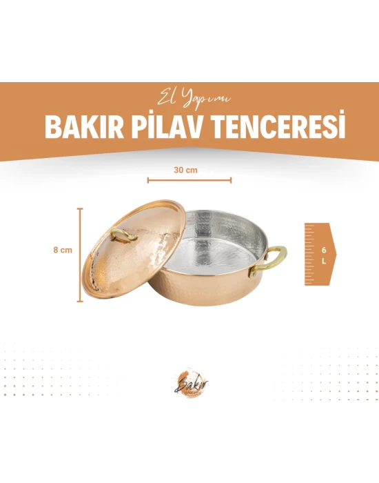 BAKIR PİLAV TENCERESİ 30 CM