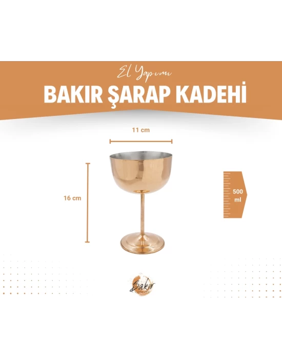 BAKIR ŞARAP KADEH BAKIR RENK