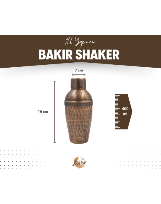 BAKIR SHAKER ÇEKİÇ DÖVME OKSİTLİ BAKIR RENK NO1