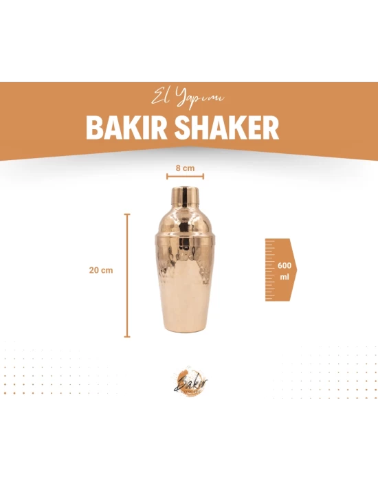 BAKIR SHAKER ÇEKİÇ DÖVME PARLAK BAKIR RENK NO 2