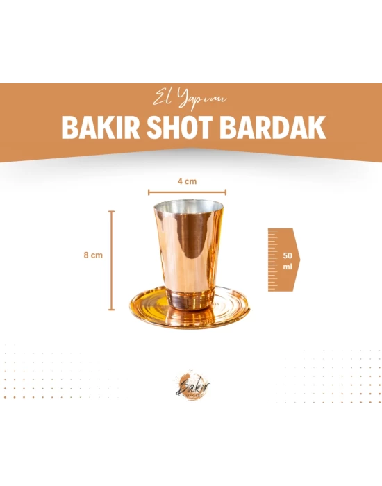 BAKIR SHOT BARDAĞI MEKSİKA BAKIR RENK 2Lİ