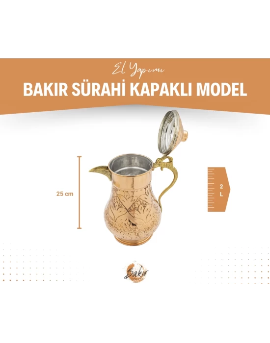 BAKIR SÜRAHİ DESENLİ MODEL BAKIR RENK